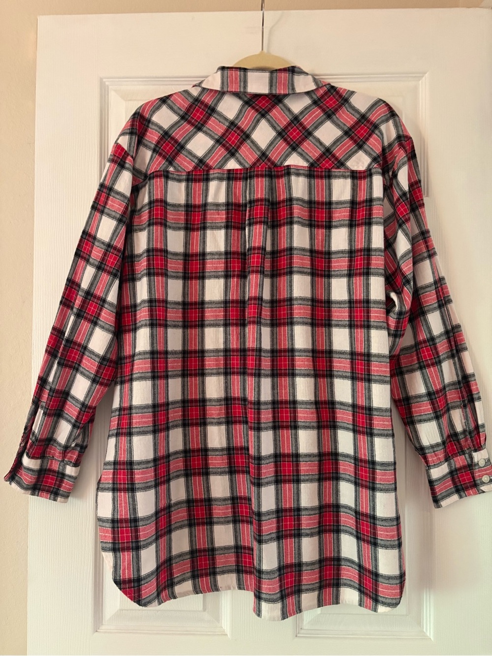LOFT Red, White and Black Plaid Button-Down Shirt - Picture 3 of 10